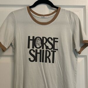 Horse Shirt Ringer Tee